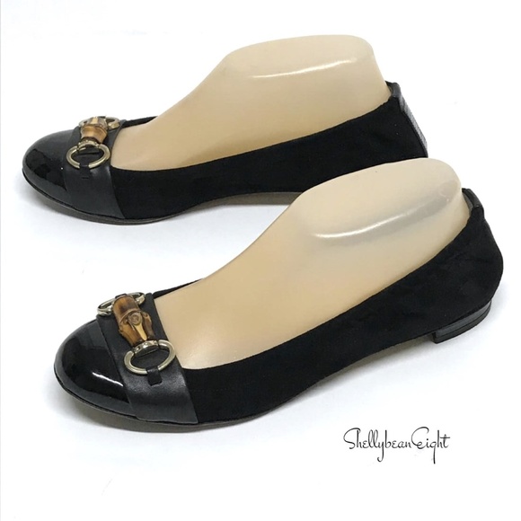 ❌❌SOLD❌❌ GUCCI Bamboo Horsebit Ballet Flats 37 6.5 - Picture 3 of 8